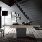 Transformerbart soffbord i trämatbord Tillverkat i Italien - Polar Viadurini