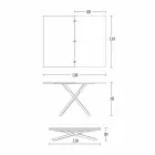 Soffbord som kan göras om till ett matbord Träskiva och metallbotten - persika Viadurini