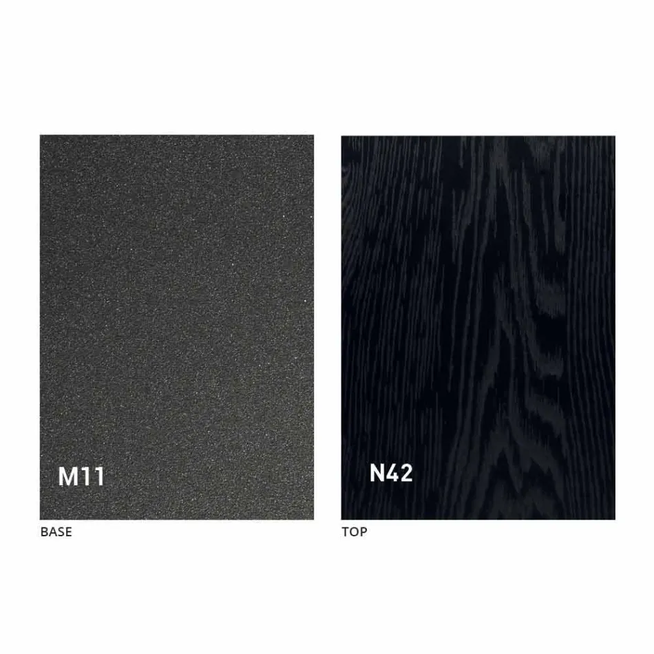 Soffbord som kan göras om till ett matbord Träskiva och metallbotten - persika Viadurini