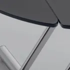 Transformerbart soffbord i runt matbord i metall och glas - Giordana Viadurini