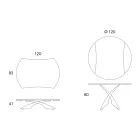 Transformerbart soffbord i metall och glas Vardagsbord - Giordano Viadurini