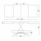Modernt omvandlingsbart soffbord med Malta Effect Top tillverkat i Italien - Patroclus Viadurini