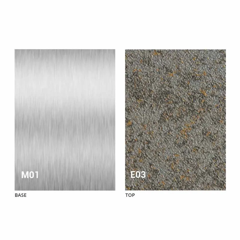 Modernt omvandlingsbart soffbord med Mortel Effect Top tillverkat i Italien - Salomon Viadurini