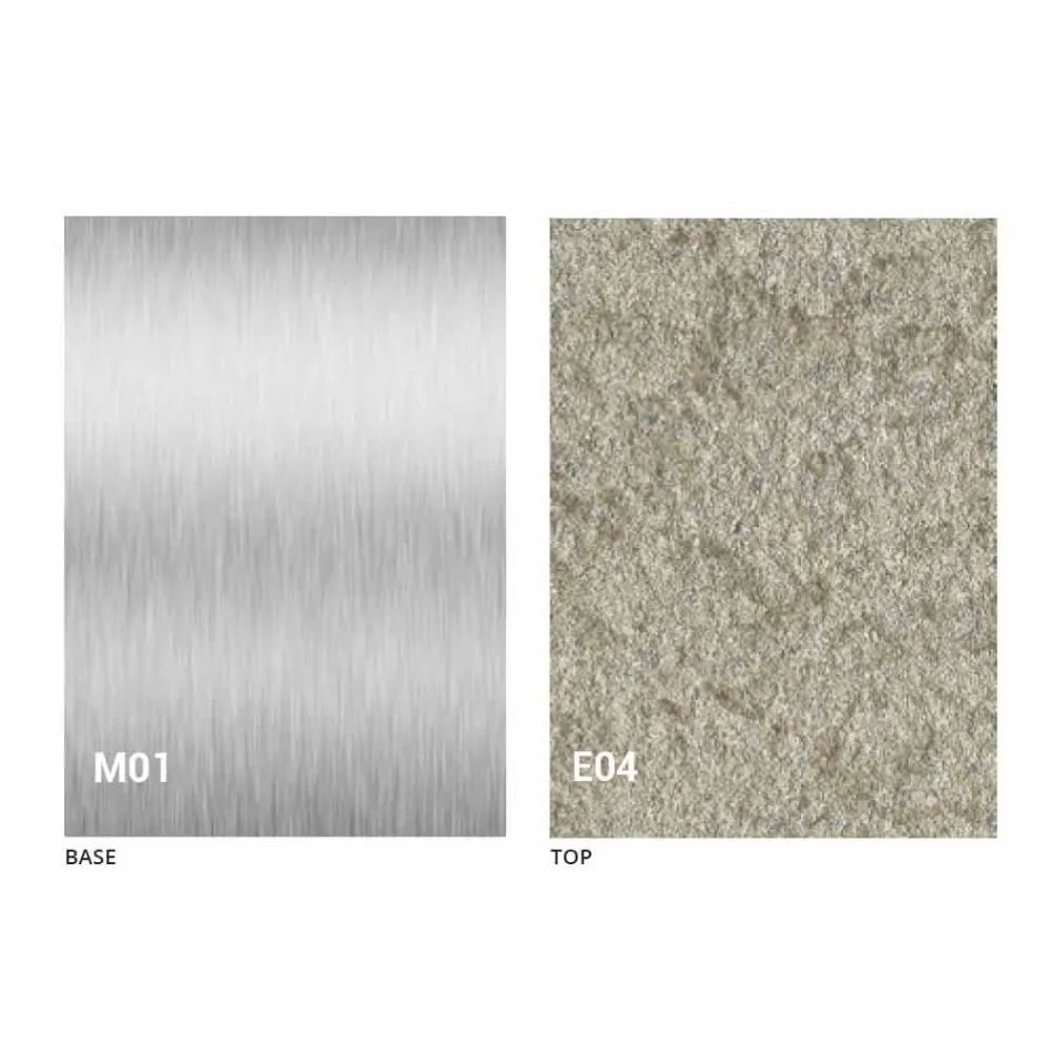 Modernt omvandlingsbart soffbord med Mortel Effect Top tillverkat i Italien - Salomon Viadurini