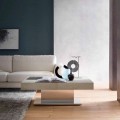 Modernt omvandlingsbart soffbord, morteleffekt Top Made in Italy - Salomon