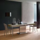 Modernt omvandlingsbart soffbord med Mortel Effect Top tillverkat i Italien - Salomon Viadurini