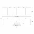 Modernt omvandlingsbart soffbord med Mortel Effect Top tillverkat i Italien - Salomon Viadurini