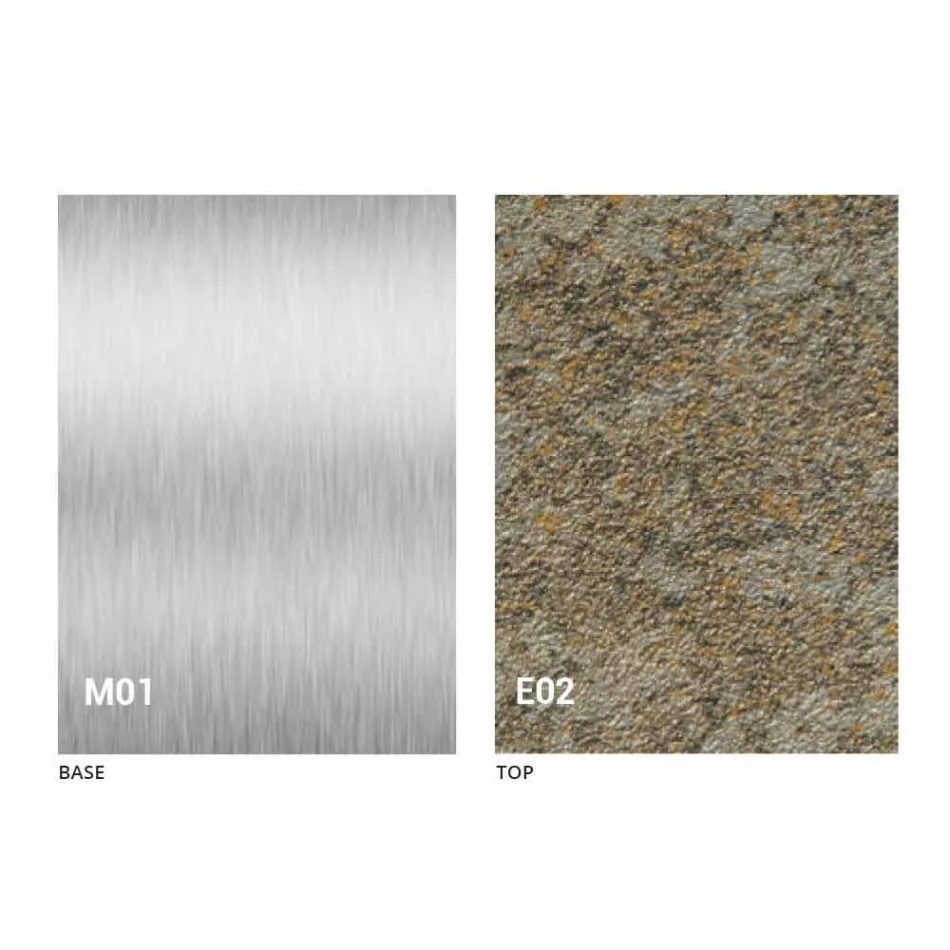 Modernt omvandlingsbart soffbord med Mortel Effect Top tillverkat i Italien - Salomon Viadurini