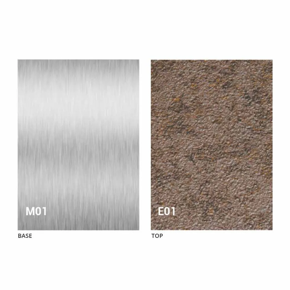 Modernt omvandlingsbart soffbord med Mortel Effect Top tillverkat i Italien - Salomon Viadurini