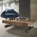Modernt omvandlingsbart soffbord i trä och metall, tillverkat i Italien - Spirit