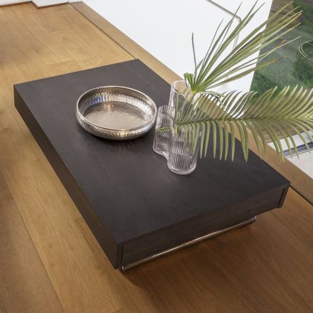 Modernt transformerbart soffbord i metall och trä Tillverkat i Italien - Universum Viadurini