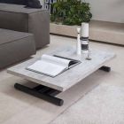 Modernt transformerbart soffbord i grafitmetall och träplatta - Sistocle Viadurini
