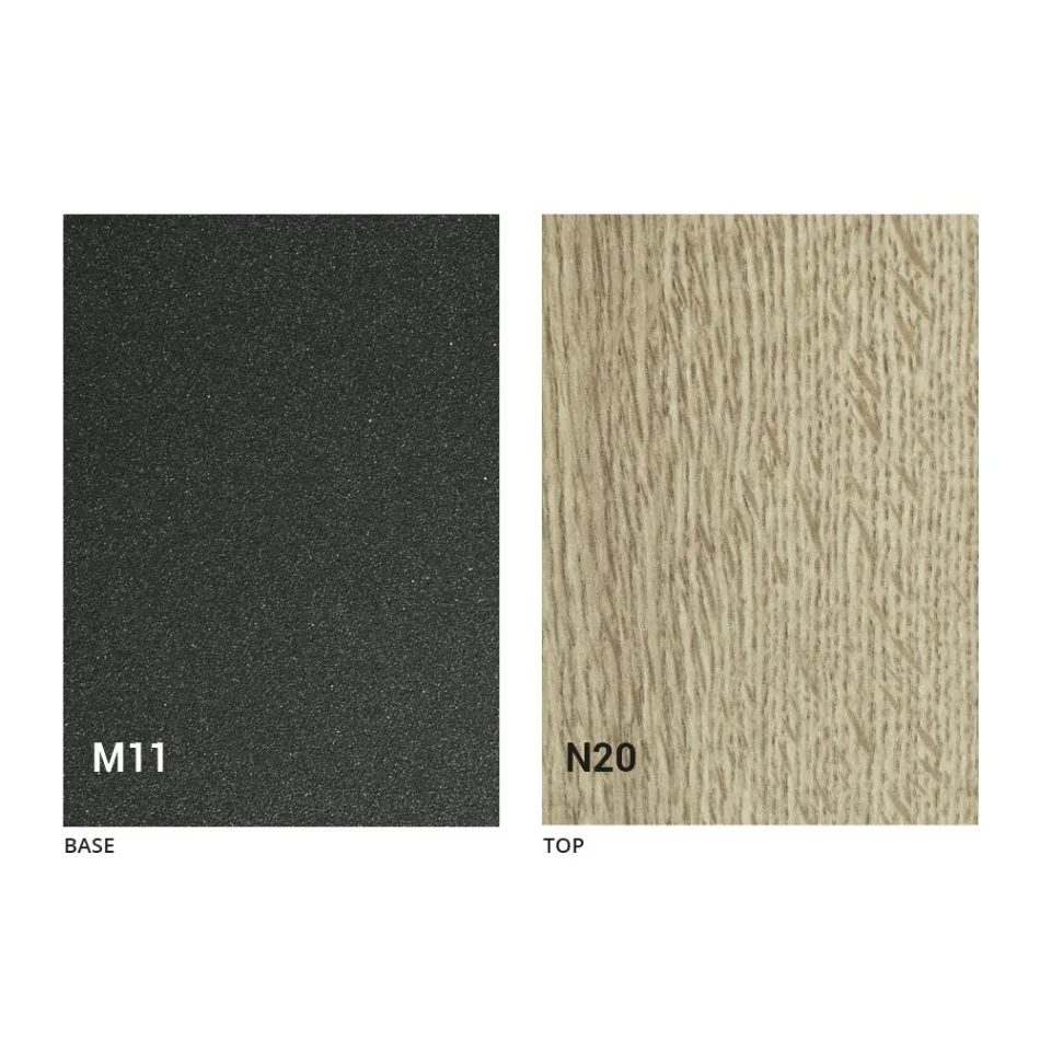 Modernt transformerbart soffbord i grafitmetall och träplatta - Sistocle Viadurini