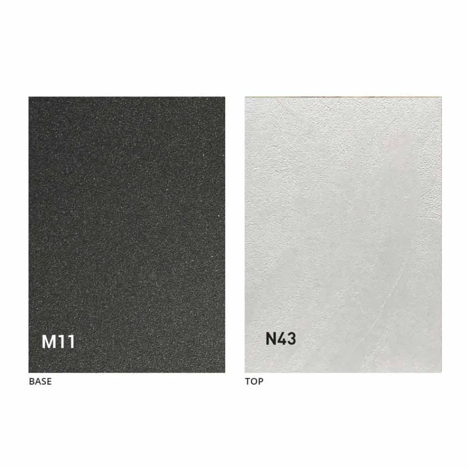 Modernt transformerbart soffbord i grafitmetall och träplatta - Sistocle Viadurini