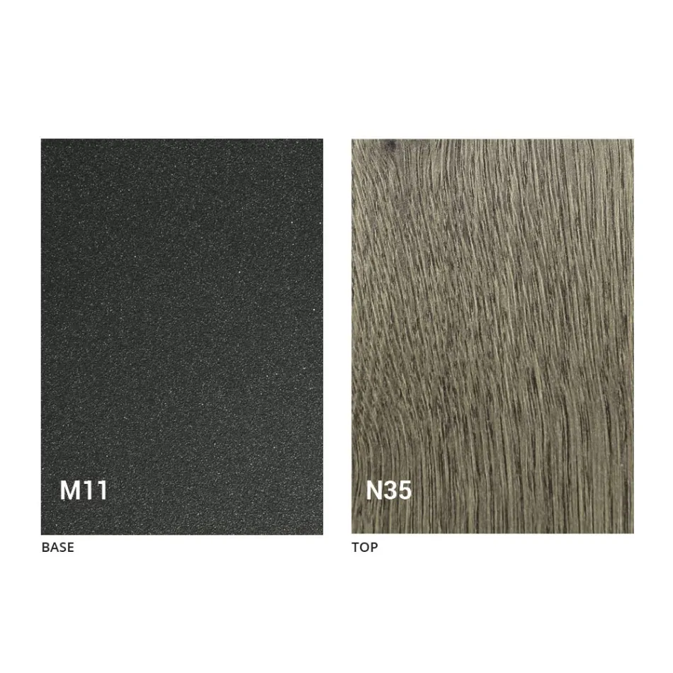 Modernt transformerbart soffbord i grafitmetall och träplatta - Sistocle Viadurini