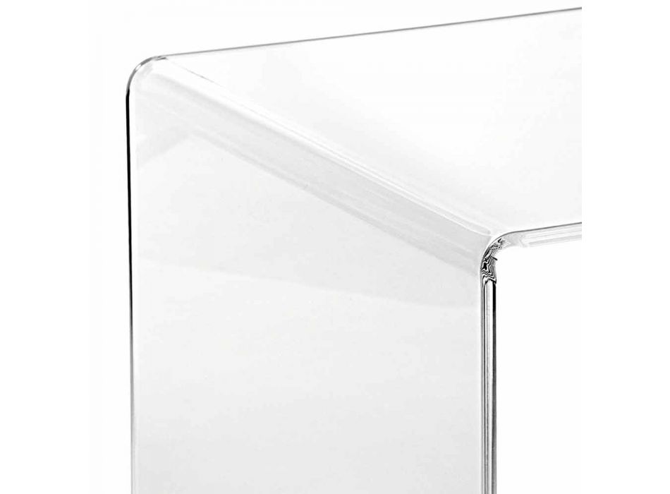 transparent modern design soffbord 40x40cm Terry Small, tillverkade i Italien Viadurini