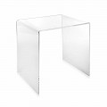 transparent modern design soffbord 40x40cm Terry Small, tillverkade i Italien