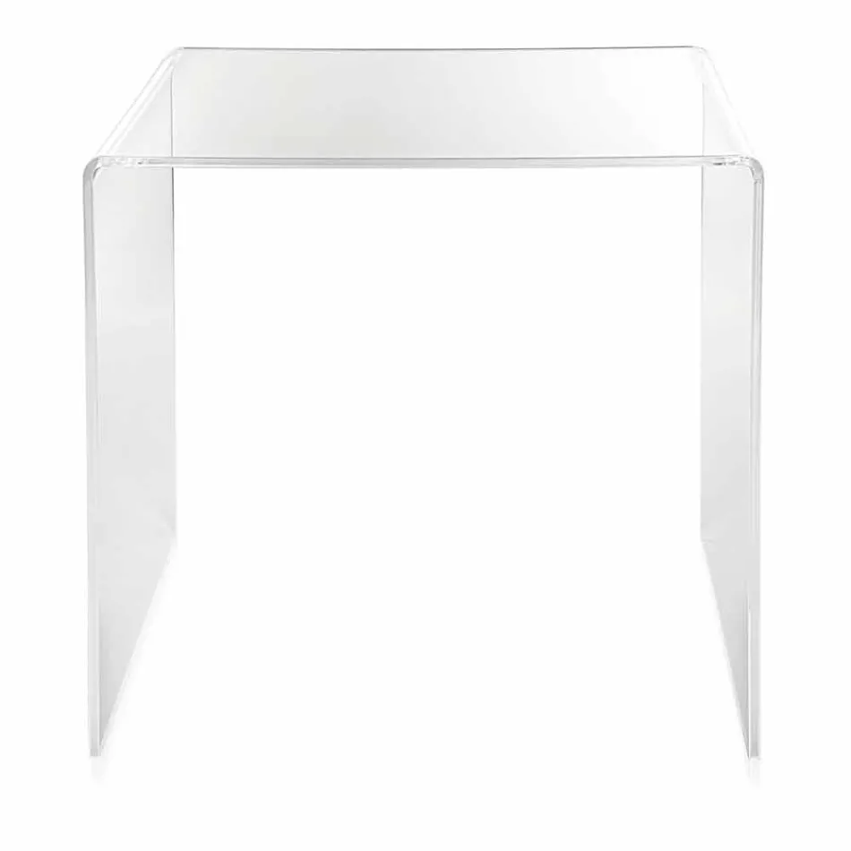 transparent modern design soffbord 50x50cm Big Terry, tillverkad i Italien Viadurini