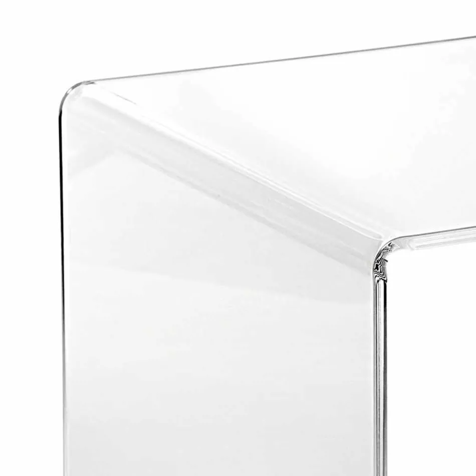 transparent modern design soffbord 50x50cm Big Terry, tillverkad i Italien Viadurini