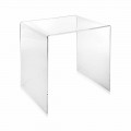 transparent modern design soffbord 50x50cm Big Terry, tillverkad i Italien