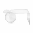 transparent bord L90xH40xP48 cm Bolly modern design, tillverkad i Italien Viadurini