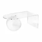 transparent bord L90xH40xP48 cm Bolly modern design, tillverkad i Italien Viadurini