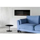 Eero Saarinen Tulip Soffbord H 39 med svart flytande laminatskiva tillverkad i Italien - Scarlet Viadurini