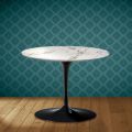 Eero Saarinen Tulip soffbord H 41 i Aura 22 keramik Tillverkad i Italien - Scharlakansröd