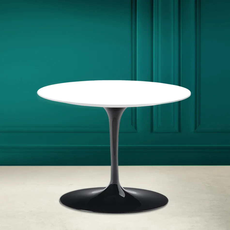 Tulpan soffbord Eero Saarinen H 41 i Absolut vit keramik Made in Italy - Scarlet Viadurini