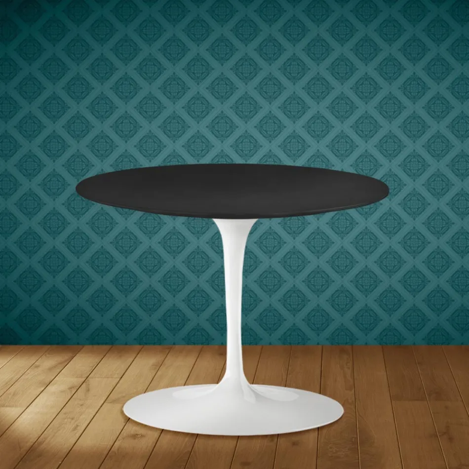 Eero Saarinen Tulip soffbord H 41 i Domoos keramik Tillverkad i Italien - Scharlakansröd Viadurini