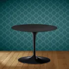 Eero Saarinen Tulip soffbord H 41 i Domoos keramik Tillverkad i Italien - Scharlakansröd Viadurini