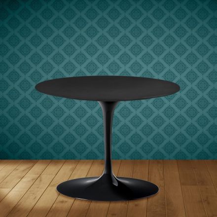 Eero Saarinen Tulip soffbord H 41 i Domoos keramik Tillverkad i Italien - Scharlakansröd Viadurini