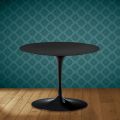 Eero Saarinen Tulip soffbord H 41 i Domoos keramik Tillverkad i Italien - Scharlakansröd