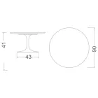 Tulpan soffbord Eero Saarinen H 41 i Entzo Keramik Made in Italy - Scarlet Viadurini