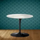 Eero Saarinen Tulip soffbord H 41 i polerad keramik Tillverkad i Italien - Scharlakansröd Viadurini