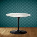 Eero Saarinen Tulip soffbord H 41 i polerad keramik Tillverkad i Italien - Scharlakansröd