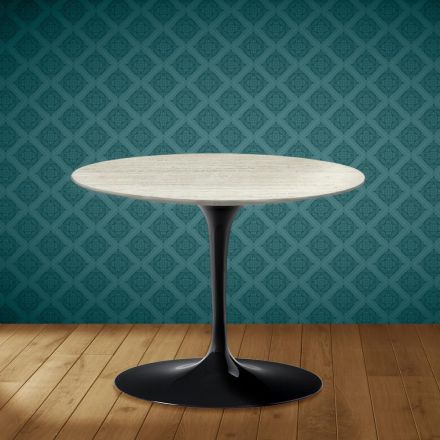 Eero Saarinen Tulip soffbord H 41 i Marmorio keramik Tillverkad i Italien - Scharlakansröd Viadurini