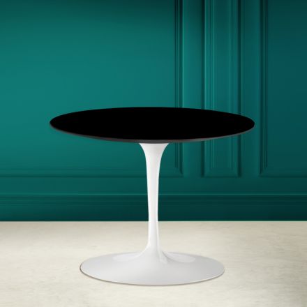 Tulpan soffbord Eero Saarinen H 41 i Absolute Black Ceramic Made in Italy - Scarlet Viadurini