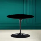 Tulpan soffbord Eero Saarinen H 41 i Absolute Black Ceramic Made in Italy - Scarlet Viadurini