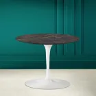 Tulpan Soffbord Eero Saarinen H 41 i Noir Desire Made in Italy Keramik - Scarlet Viadurini