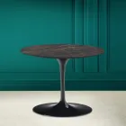 Tulpan Soffbord Eero Saarinen H 41 i Noir Desire Made in Italy Keramik - Scarlet Viadurini