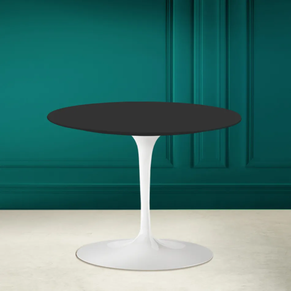 Tulpan soffbord Eero Saarinen H 41 i Noir Soft Ceramic Made in Italy - Scarlet Viadurini