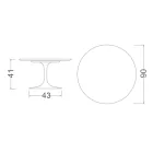 Tulpan soffbord Eero Saarinen H 41 i Noir Soft Ceramic Made in Italy - Scarlet Viadurini