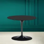 Tulpan soffbord Eero Saarinen H 41 i Noir Soft Ceramic Made in Italy - Scarlet Viadurini