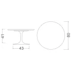 Tulpan Soffbord Eero Saarinen H 41 i Rem Keramik Made in Italy - Scarlet Viadurini