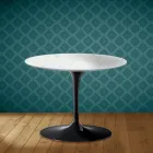 Eero Saarinen Tulip soffbord H 41 i Salina keramik Tillverkad i Italien - Scharlakansröd Viadurini