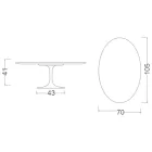 Tulpan Soffbord Eero Saarinen H 41 Oval med Caracatta guldmarmorskiva Viadurini