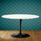 Tulpan Soffbord Eero Saarinen H 41 Oval i Rem Keramik Made in Italy - Scarlet Viadurini
