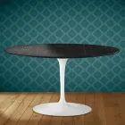 Eero Saarinen H 41 ovalt tulpan soffbord i Somnia keramik tillverkat i Italien - scharlakansröd Viadurini