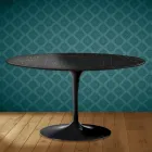 Eero Saarinen H 41 ovalt tulpan soffbord i Somnia keramik tillverkat i Italien - scharlakansröd Viadurini